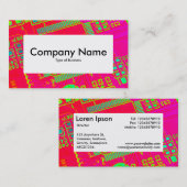 中央ラベルv4 -カラフル抽象芸術回路 名刺 (正面/裏面)