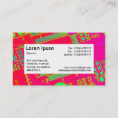 中央ラベルv4 -カラフル抽象芸術回路 名刺 (裏面)