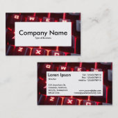 中央ラベルv4 – キーボ白熱［赤熱］光を放つード 名刺 (正面/裏面)