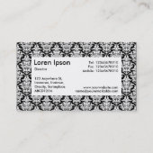 中央ラベルv4 – ダマスクパターン 名刺 (裏面)