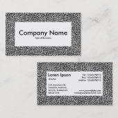 中央ラベルv4 – ランダムスポット – 黒の白 名刺 (正面/裏面)