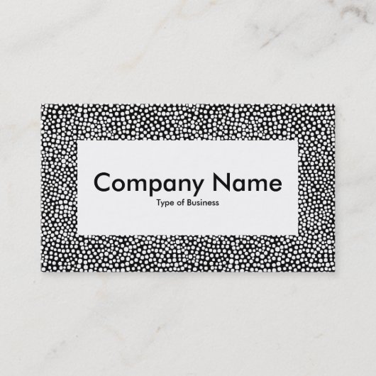 中央ラベルv4 – ランダムスポット – 黒の白 名刺 (正面)
