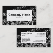 中央ラベルv4 -ヴィンテージタイプライタ 名刺 (正面/裏面)