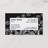 中央ラベルv4 -ヴィンテージタイプライタ 名刺 (裏面)