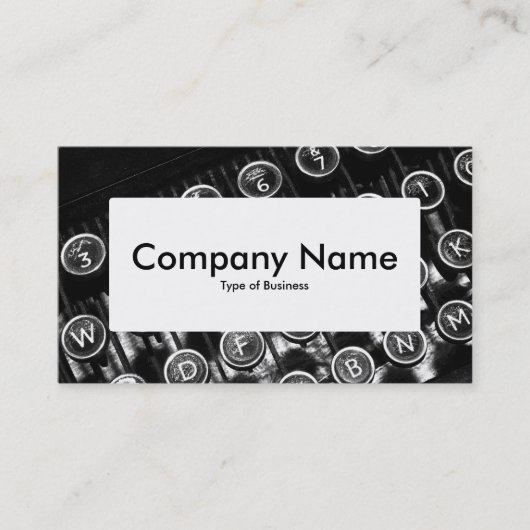 中央ラベルv4 -ヴィンテージタイプライタ 名刺 (正面)