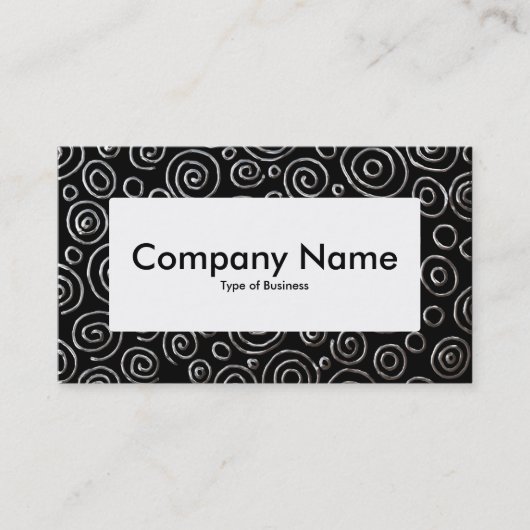 中央ラベルv4 -抽象芸術181112 – エキゾチック金属 名刺 (正面)