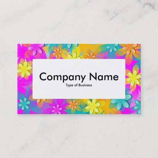 中央ラベルv4 - 3D花 名刺 (正面)