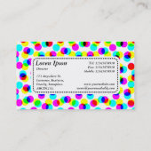 中央ラベルv5 – カラーハーフトーンパターン 名刺 (裏面)