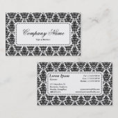 中央ラベルv5 – ダマスク 名刺 (正面/裏面)