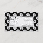 中央ラベルv5 – ダリアパターンB&W 名刺 (裏面)
