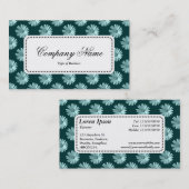 中央ラベルv5 -デイジー – 濃い緑 名刺 (正面/裏面)