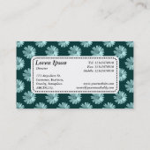 中央ラベルv5 -デイジー – 濃い緑 名刺 (裏面)