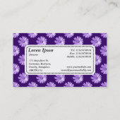中央ラベルv5 -デイジー – 紫 名刺 (裏面)