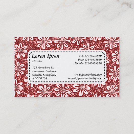 中央ラベルv5 – パターン140617 - Ruby Red 名刺 (裏面)