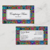 中央ラベルv5 – フラクタル抽象芸術191111a 名刺 (正面/裏面)