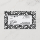 中央ラベルv5 – フラワーパターン140617 – 黒 名刺 (裏面)