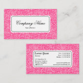 中央ラベルv5 – ランダムスポット – ネオンレッド 名刺 (正面/裏面)