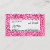 中央ラベルv5 – ランダムスポット – ネオンレッド 名刺 (裏面)