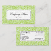 中央ラベルv5 – ランダムスポット – 火星の緑 名刺 (正面/裏面)