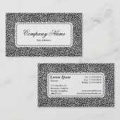 中央ラベルv5 – ランダムスポット – 黒の白 名刺 (正面/裏面)