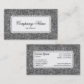 中央ラベルv5 – ランダムスポット – 黒の白 名刺 (正面/裏面)