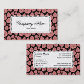 中央ラベルv5 – リーフパターン02 – ソフトピンク 名刺 (正面/裏面)