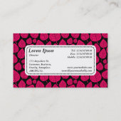 中央ラベルv5 – リーフパターン02 – ネオンレッド 名刺 (裏面)