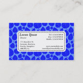 中央ラベルv5 – リーフパターン02 – ブルーシェード 名刺 (裏面)