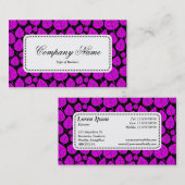 中央ラベルv5 – リーフパターン02 – マゼンタ 名刺 (正面/裏面)