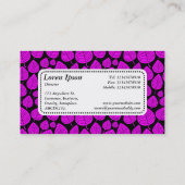 中央ラベルv5 – リーフパターン02 – マゼンタ 名刺 (裏面)