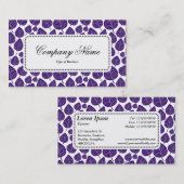 中央ラベルv5 – リーフパターン02 -深い紫 名刺 (正面/裏面)