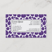 中央ラベルv5 – リーフパターン02 -深い紫 名刺 (裏面)