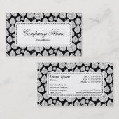 中央ラベルv5 – リーフパターン02 – 白 名刺 (正面/裏面)