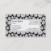 中央ラベルv5 – リーフパターン02 – 白 名刺 (裏面)