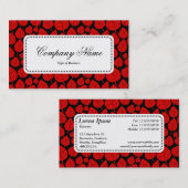 中央ラベルv5 – リーフパターン02 – 赤 名刺 (正面/裏面)