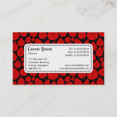 中央ラベルv5 – リーフパターン02 – 赤 名刺 (裏面)