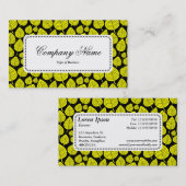 中央ラベルv5 – リーフパターン02 – 黄色 名刺 (正面/裏面)