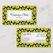 中央ラベルv5 – リーフパターン02 – 黄色 名刺 (正面/裏面)