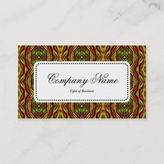 中央ラベルv5 -抽象芸術幾何学模様 名刺 (正面)