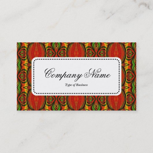 中央ラベルv5 -抽象芸術幾何学模様 名刺 (正面)