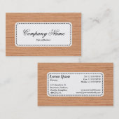 中央ラベルv5 – 木目06 名刺 (正面/裏面)