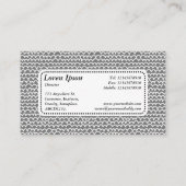 中央ラベルv5 – 波線 – 灰色767676の白 名刺 (裏面)