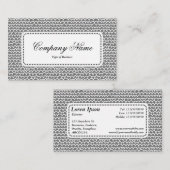 中央ラベルv5 – 波線 – 灰色767676の白 名刺 (正面/裏面)