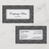 中央ラベルv5 – 波線 – 黒の白 名刺 (正面/裏面)