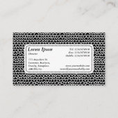 中央ラベルv5 – 波線 – 黒の白 名刺 (裏面)