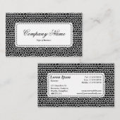 中央ラベルv5 – 波線 – 黒の白 名刺 (正面/裏面)