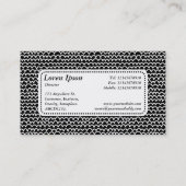 中央ラベルv5 – 波線 – 黒の白 名刺 (裏面)