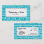 中央ラベルv5 – 波 – 水色ブルーの白 名刺 (正面/裏面)