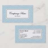 中央ラベルv5 – 波 – 青淡い色の9dc6d8の白 名刺 (正面/裏面)