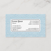 中央ラベルv5 – 波 – 青淡い色の9dc6d8の白 名刺 (裏面)